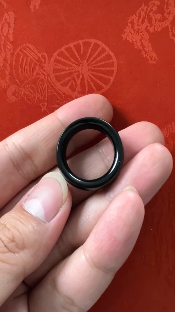 未镶嵌和田玉挂件新疆塔青戒圈（方戒有格调）20mm
