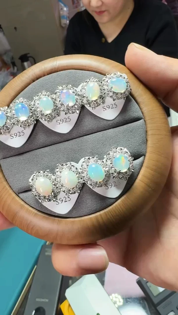 银S925镶嵌欧泊珠宝奇石多样性发一件 359