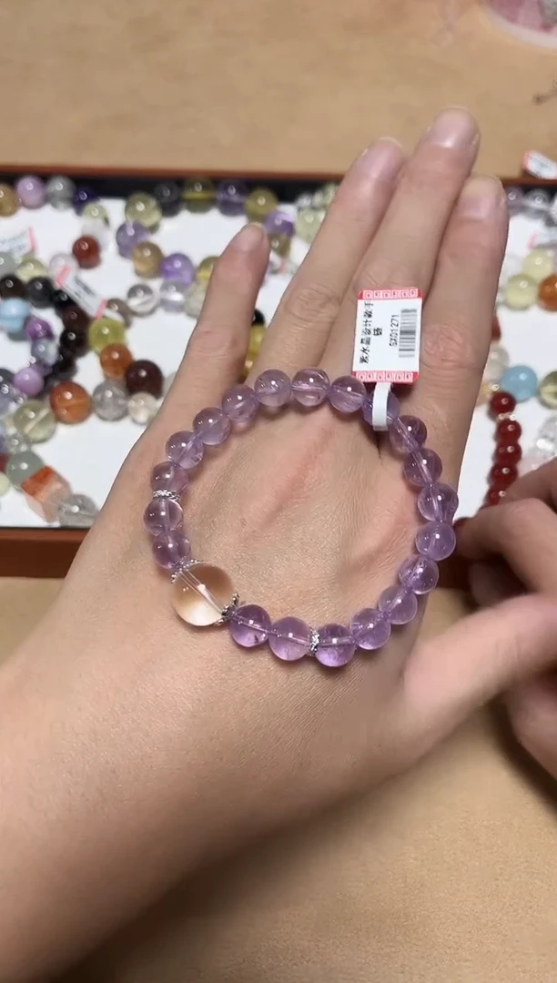 未镶嵌手链水晶18-74紫水晶设计款手链