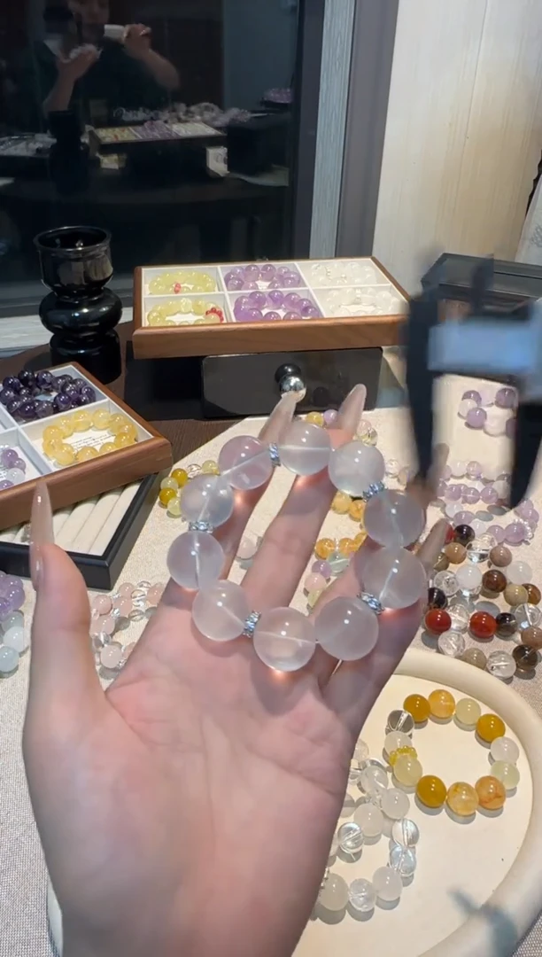 未镶嵌手链水晶奶白晶