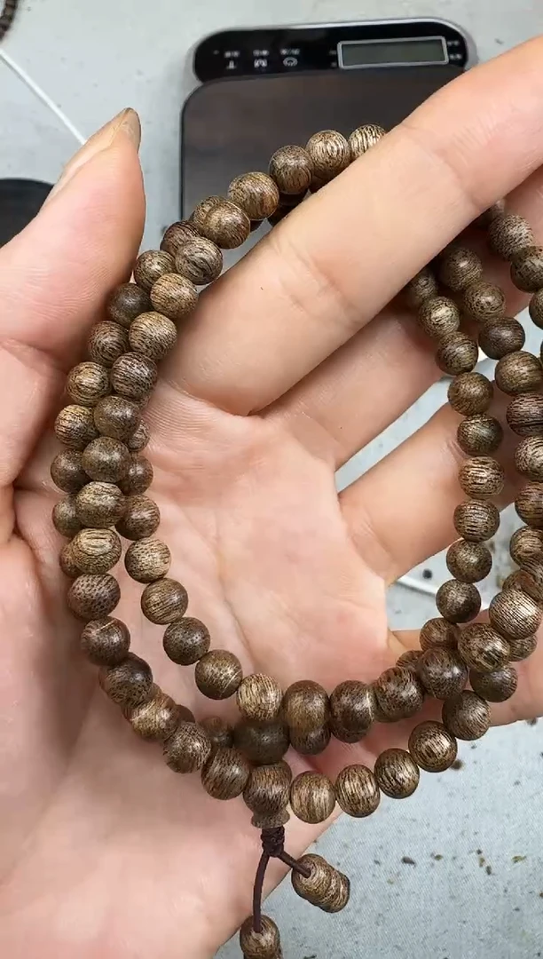 沉香手串06沉香老料圆珠多圈多样性发一