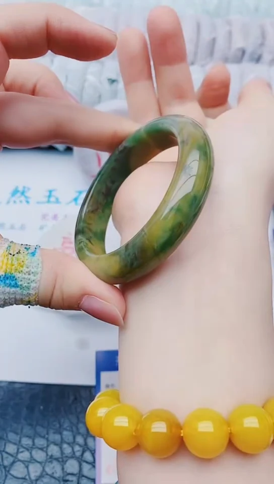 未镶嵌手镯石英质玉w182+53-54