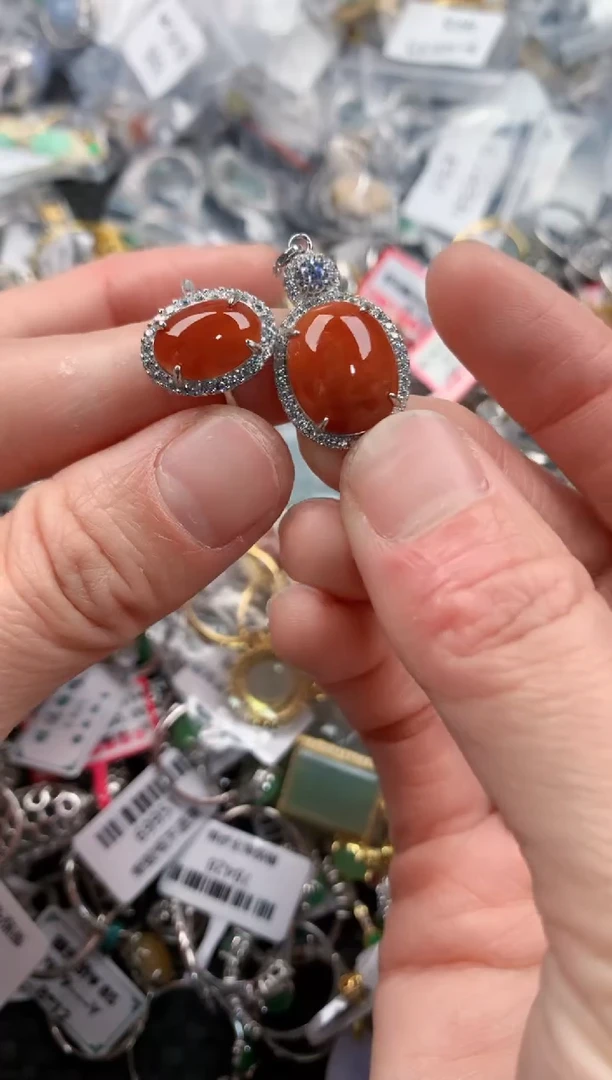 银S925镶嵌戒指翡翠1                          1