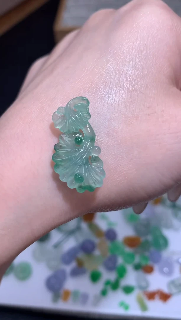 未镶嵌定制翡翠银杏叶