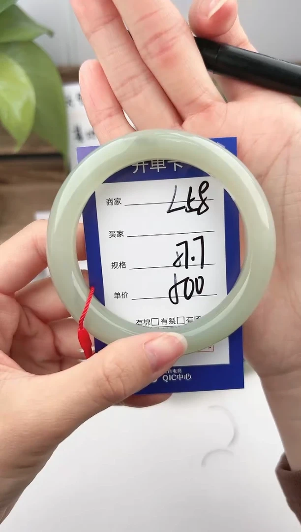 未镶嵌手镯和田玉微色差L58