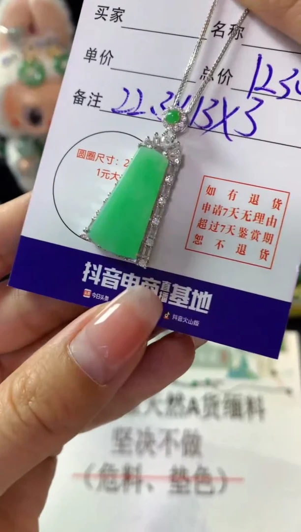 翡翠银S925镶嵌颈饰翡翠