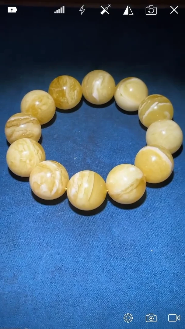 定制琥珀wr   圆珠手串