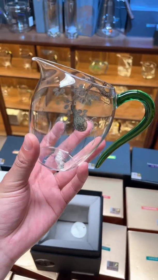 怡然手绘紫气东来湖绿色