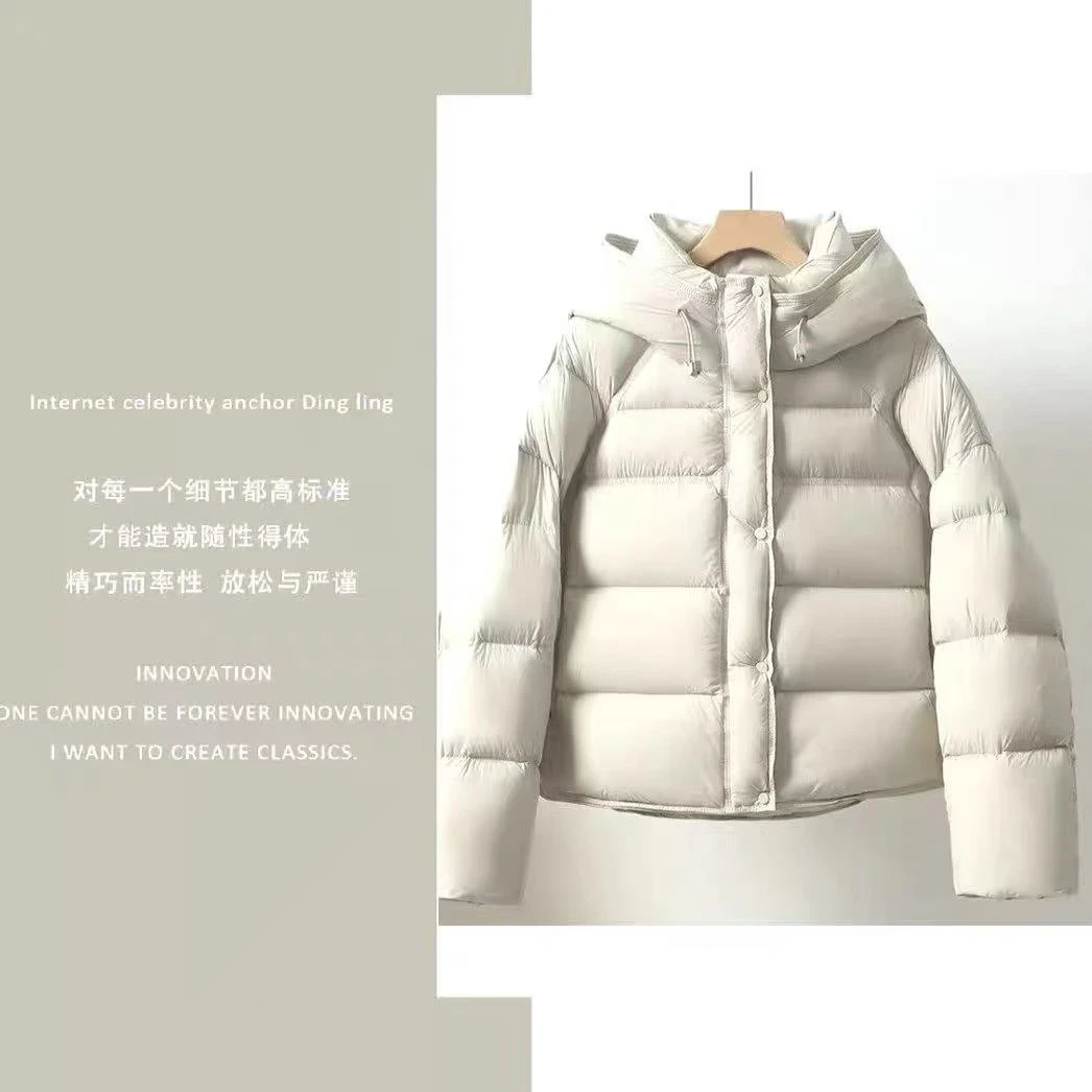 【Lu露款五格充绒200+】90白鹅绒！云朵泡芙短款连帽保暖羽绒服kk