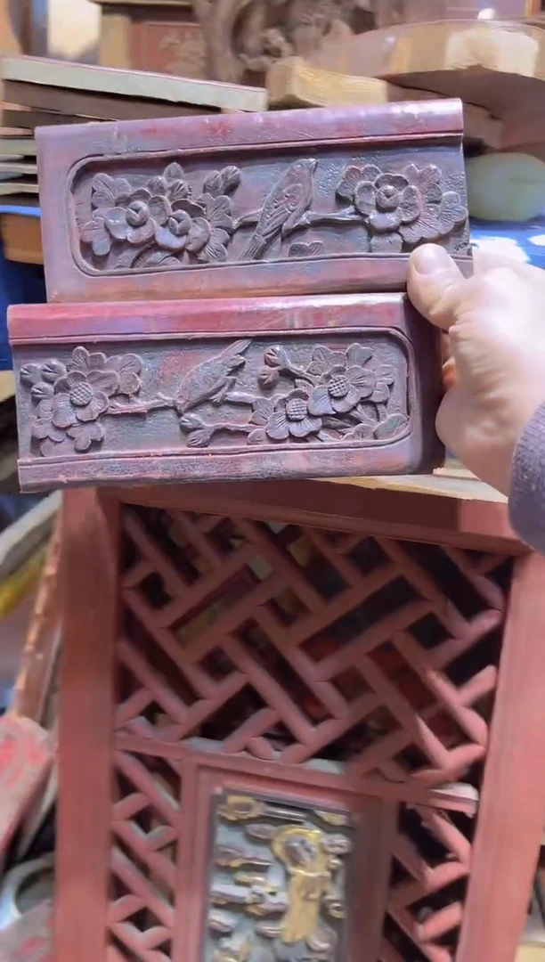 【闪购商品】香樟木老木雕老物件花板