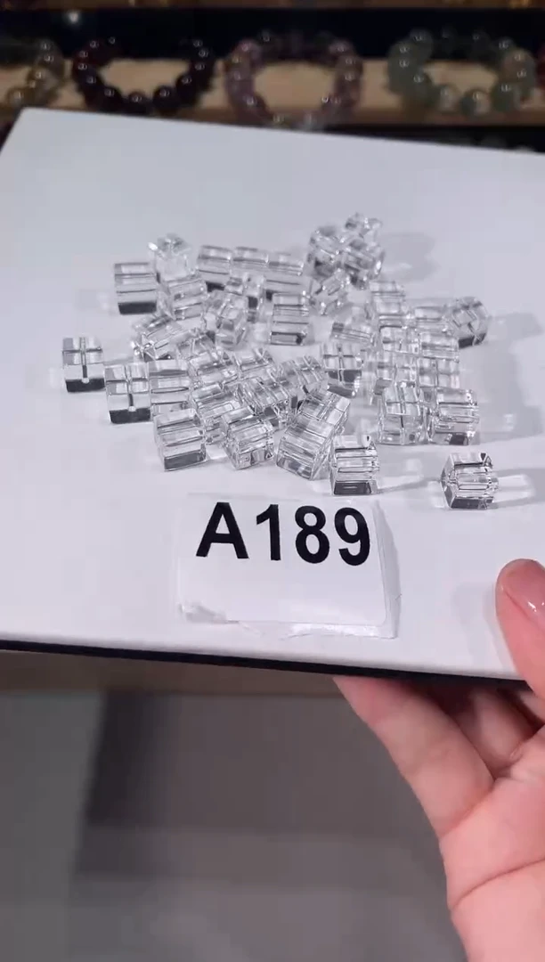 未镶嵌手链水晶A189白水晶方糖9mm多样性发一