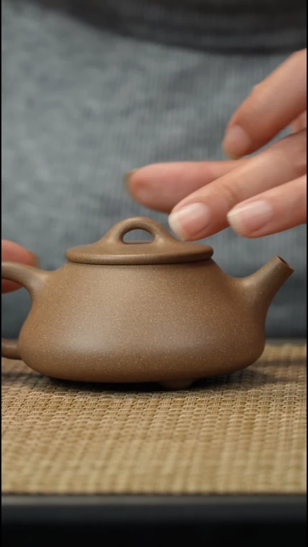 茶壶紫砂青灰段子冶