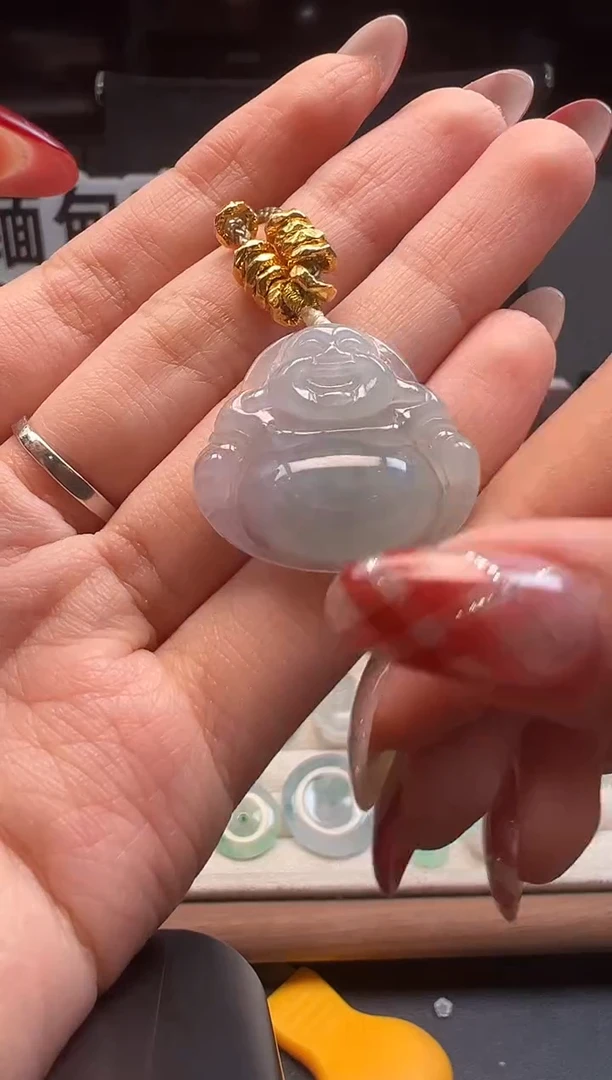 吊坠(不含链)足金镶嵌翡翠 缅甸珠宝严选多样性发其一
