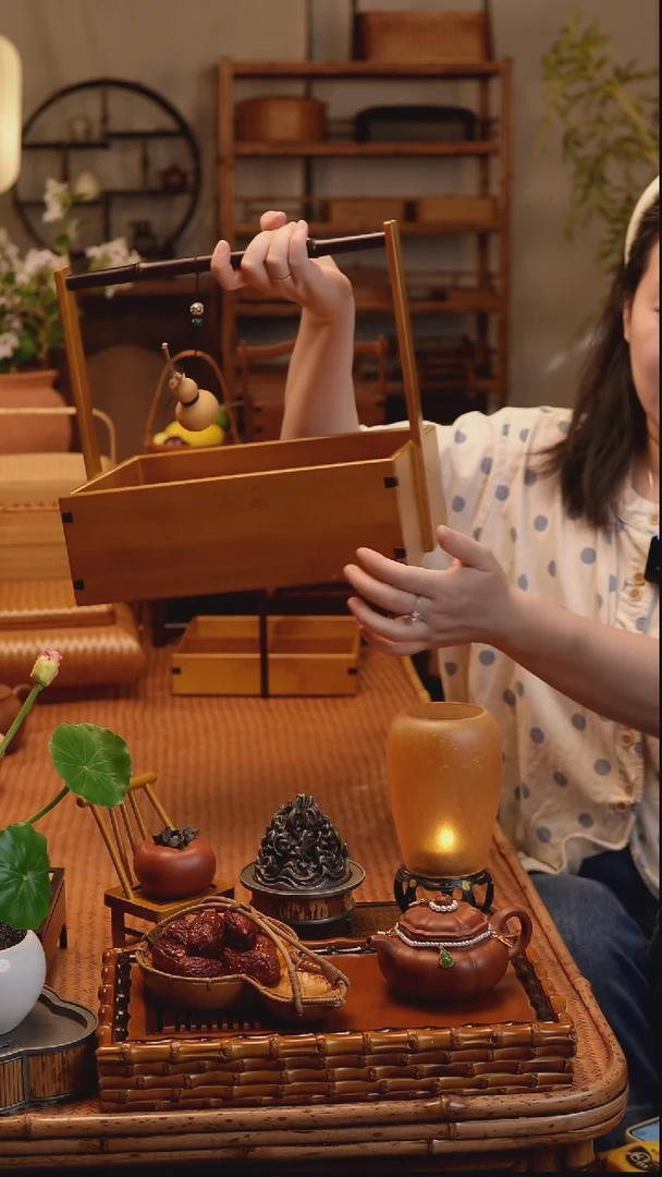【品楠】提盒楠竹竹制提篮外出野餐便携
