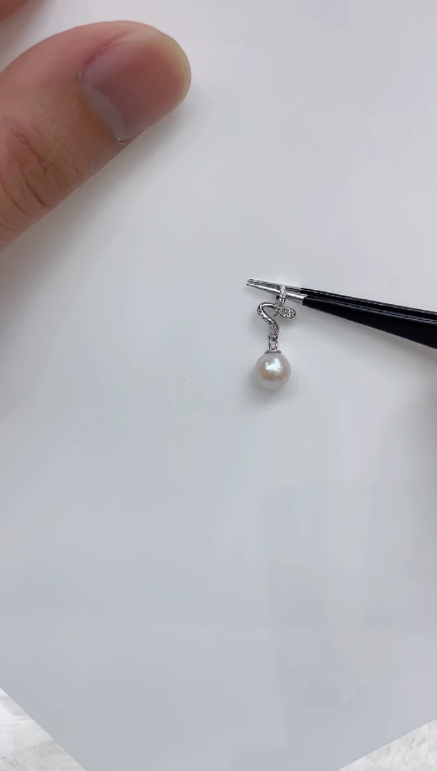 【闪购商品】海水珍珠吊坠(不含链)银S925镶嵌海水珍珠吊坠