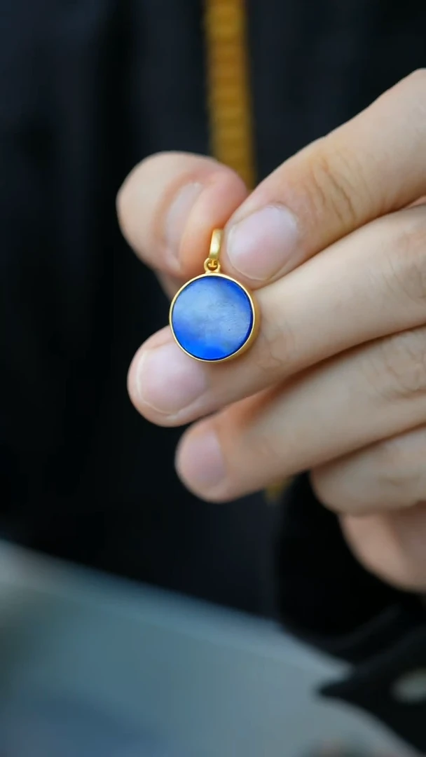 银S925镀金镶嵌青金石颈饰20号-吊坠【福利】/GG/9