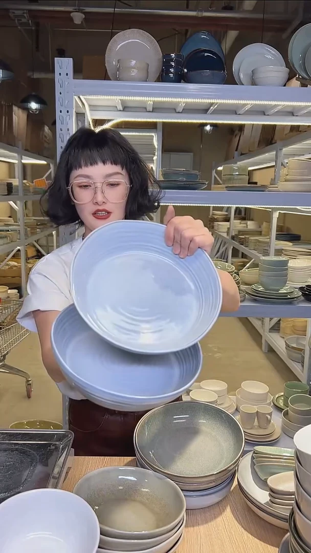 瓷329外贸尾货高温釉下彩餐具默认微瑕