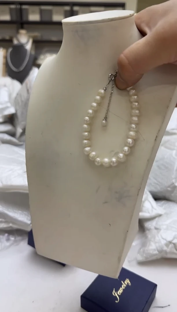 淡水珍珠手链未镶嵌7-8mm 吊小珠-福利款