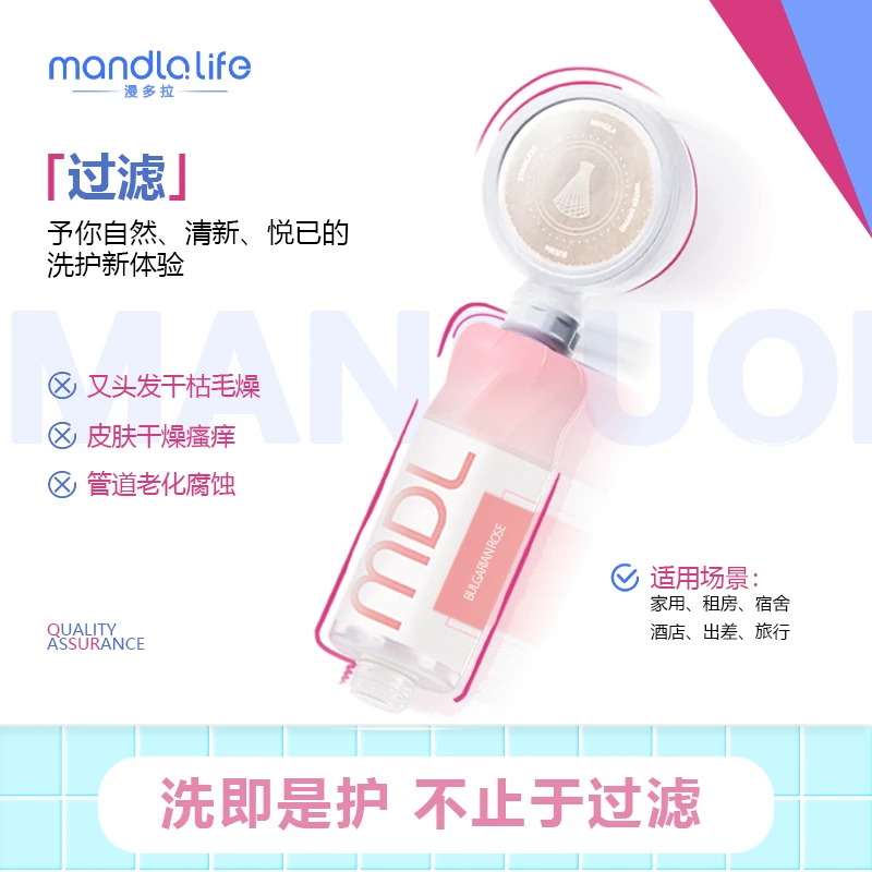 MANDLA/漫多拉【小蛮腰套装】除氯香氛增压花洒过滤器淋浴头花洒头