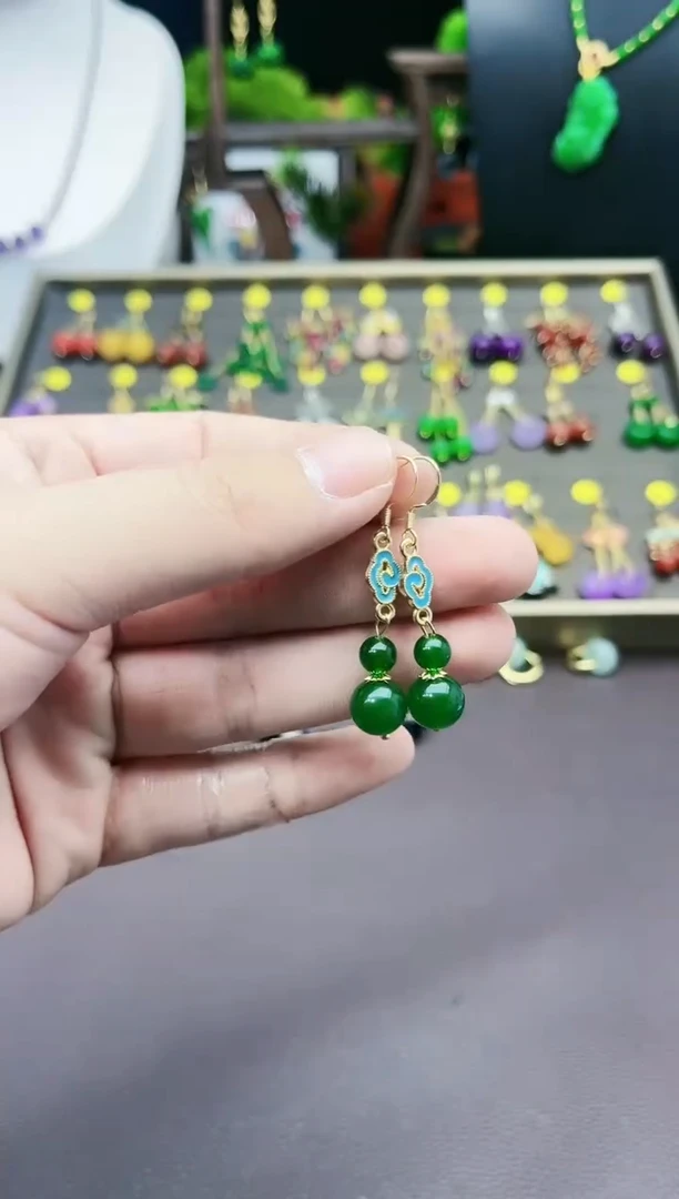 【闪购商品】玛瑙/玉髓耳钉银S925镶嵌113000