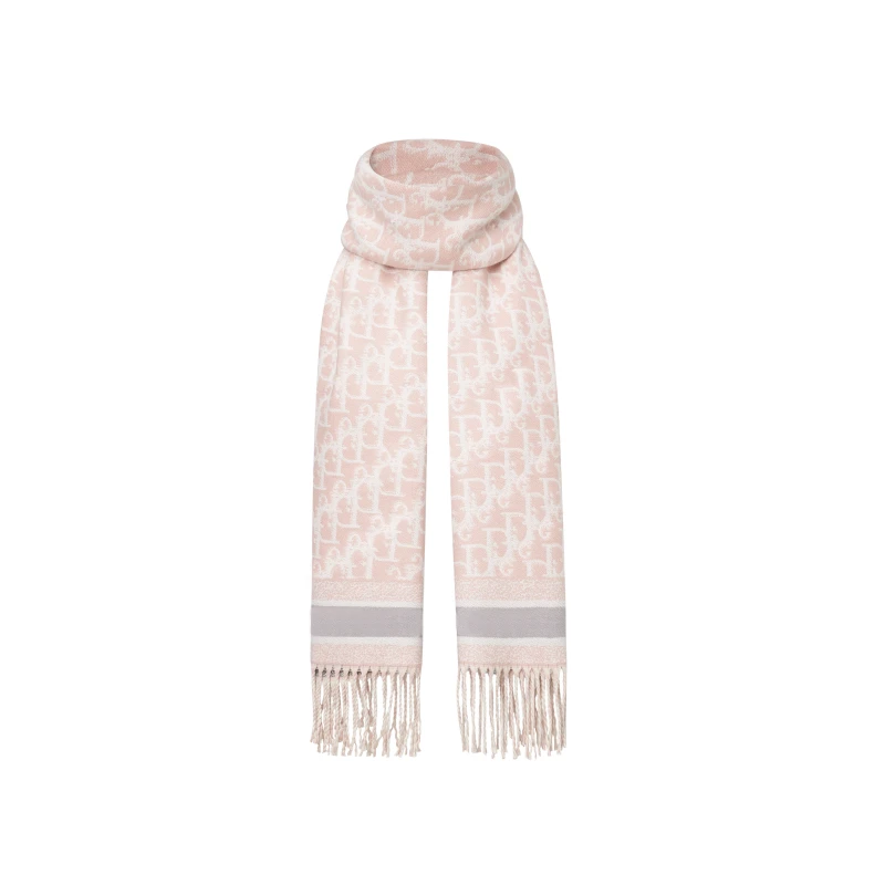 DIORA.RIM秋冬百搭经典围巾卡其色羊毛女粉色卡其披肩