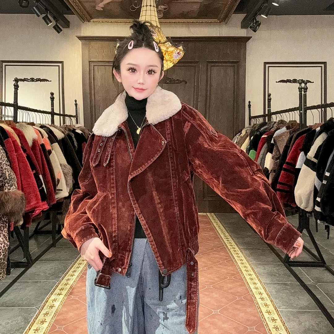 【DCP•Flagship store】83943-CE 2025新款时尚皮毛一体鹅绒外套