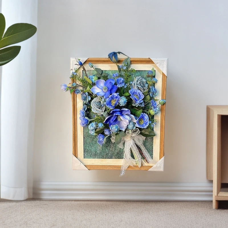 0087  娜 菲 花 艺 挂 墙 的 相 框 仿 真 花