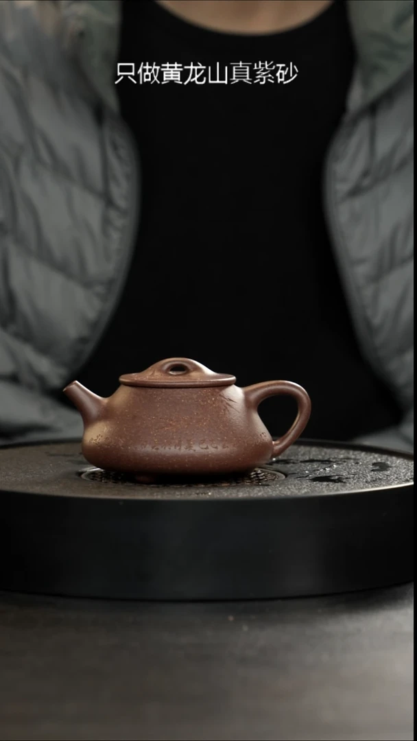 茶壶紫砂手工泥桃花景州刻绘大漏