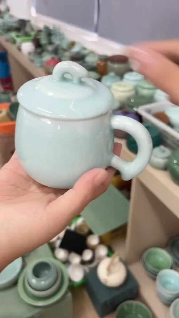 龙泉云间青瓷小米茶器