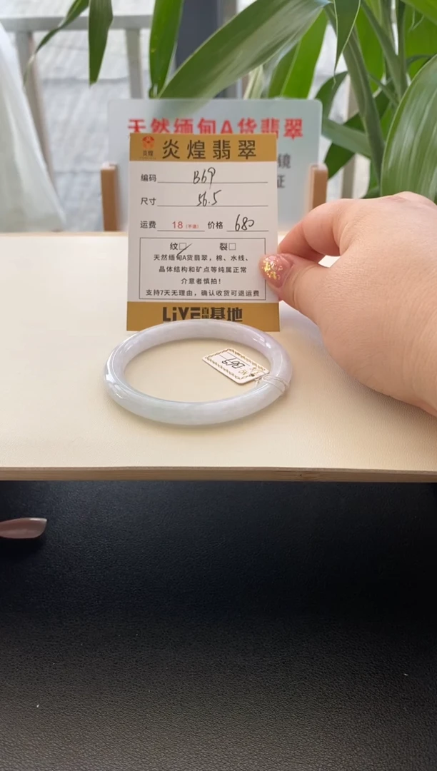 未镶嵌手镯翡翠56.5圈口编码b69