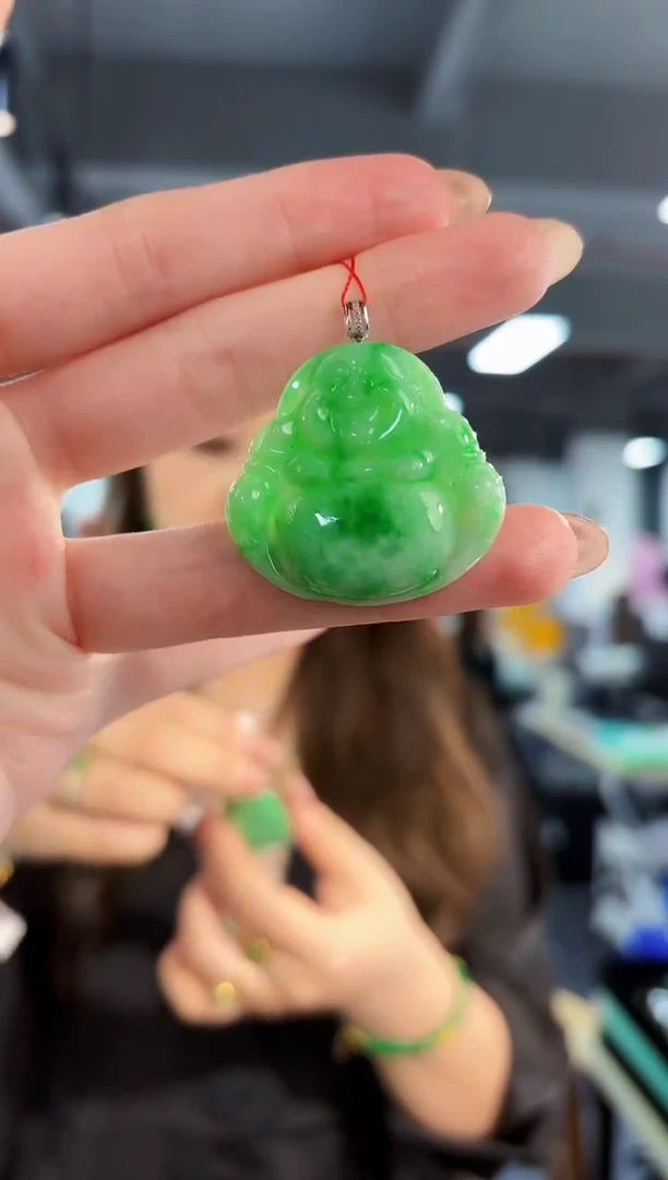 【闪购商品】翡翠颈饰18K金镶嵌缅料A货/支持复检/一件