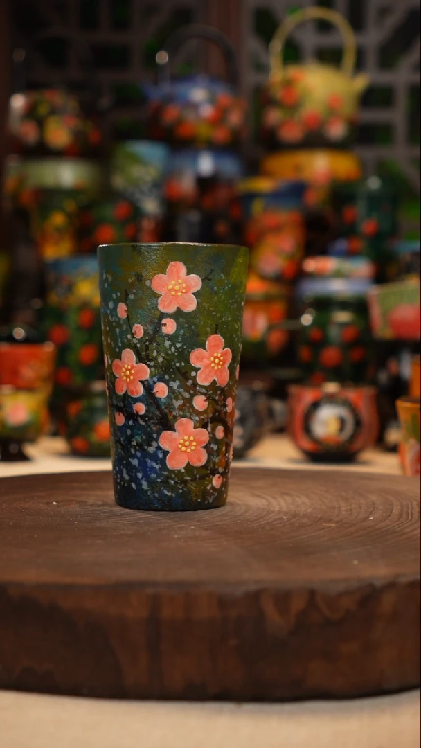 紫砂油画釉下彩手绘