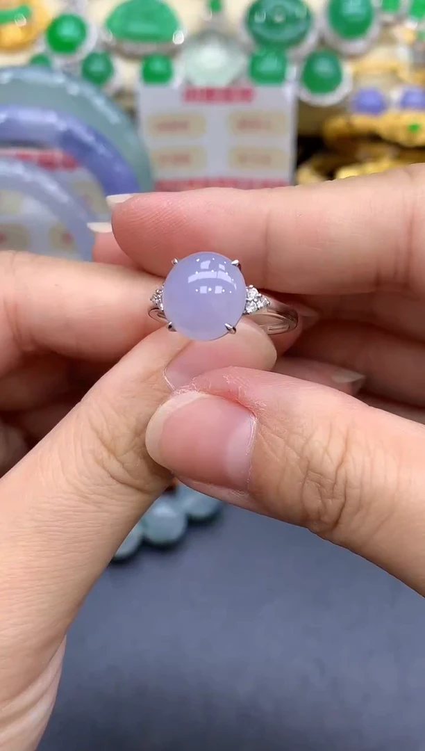 18K金镶嵌戒指翡翠379-中国好珍宝