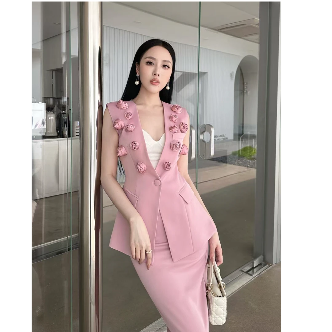 澜嫚绮【弗洛伊德玫瑰】优雅名媛新款洋气漂亮出片衣服