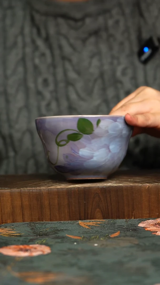 杯釉下彩手工手绘同款陶器