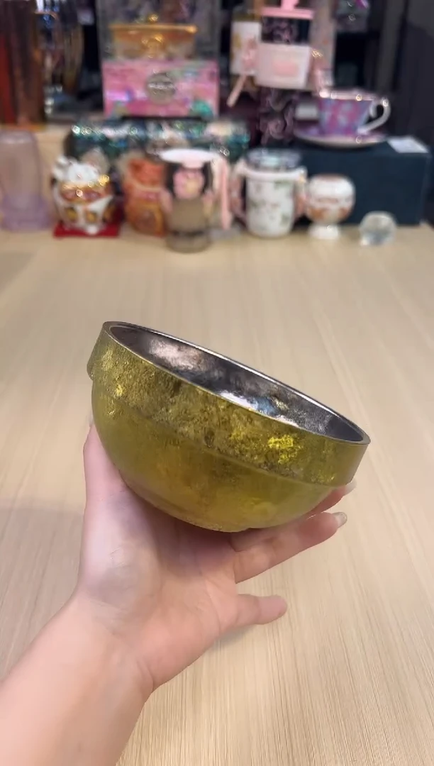 61匠心达 纯钛双层钛碗（大号金色）