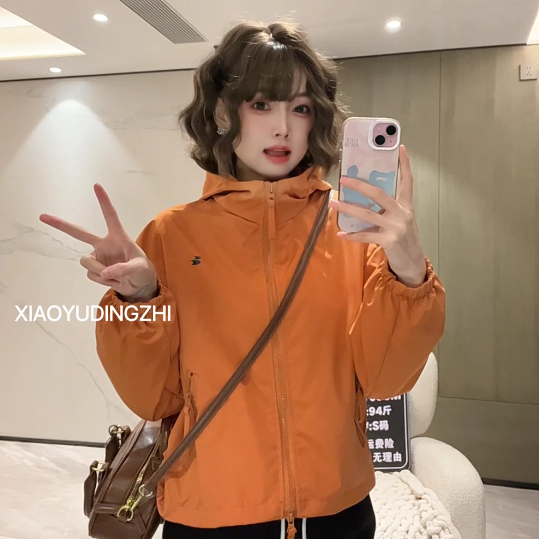【流行双拉链】三防面料冲锋衣新款连帽长袖潮流宽松百搭夹克上衣女