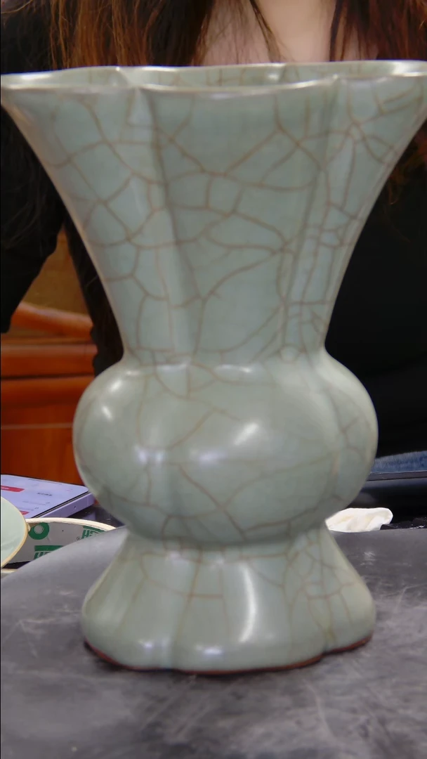 瓶哥釉花口觚#789#瓷器