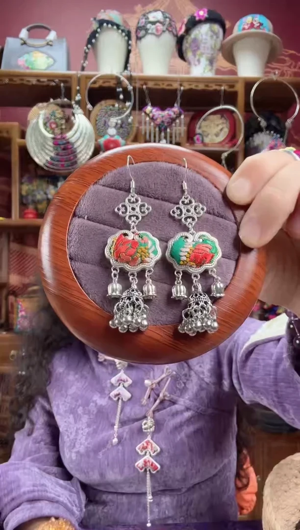 刺绣耳环137甜甜家1