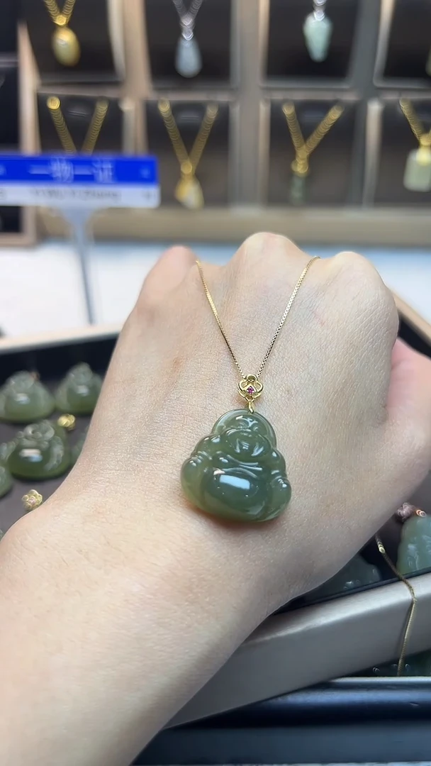 吊坠(不含链)银S925镶嵌和田玉吊坠(不含链) 银S925镶嵌 和田玉