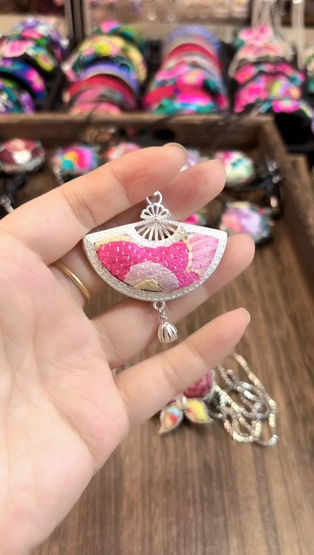 织绣我**呀艺枝独绣老绣饰品280