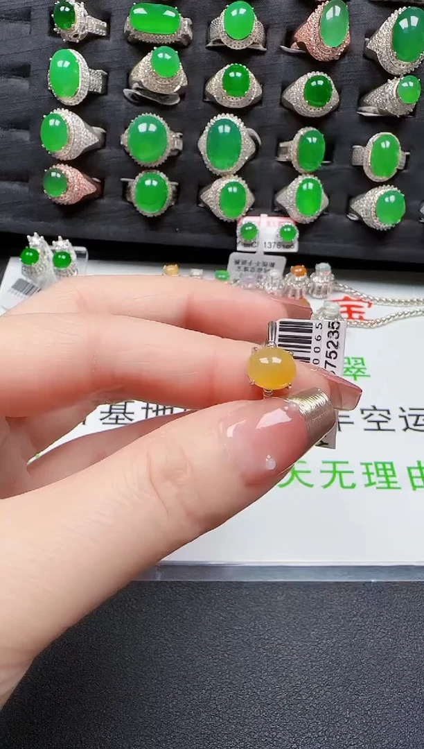 【闪购商品】翡翠戒指银S925镶嵌1176