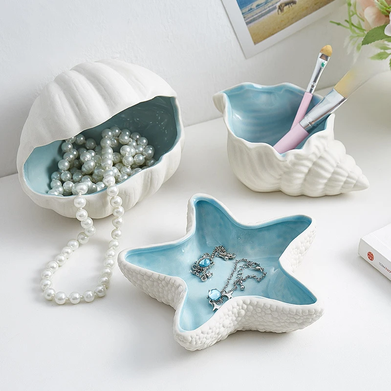 首饰展示架 收纳盘轻奢耳环戒指手链珠宝可爱饰品展示盘床头托盘