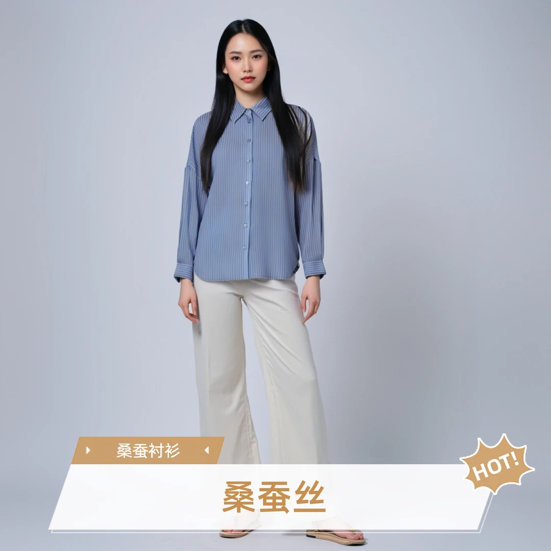桑蚕丝长袖时尚百搭衬衫休闲显瘦薄款气质 LW  825A807
