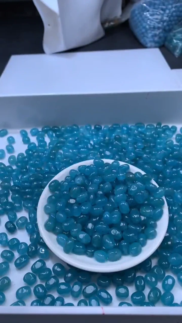 颈饰未镶嵌水晶W3184蓝碧玺随行10MM*20颗