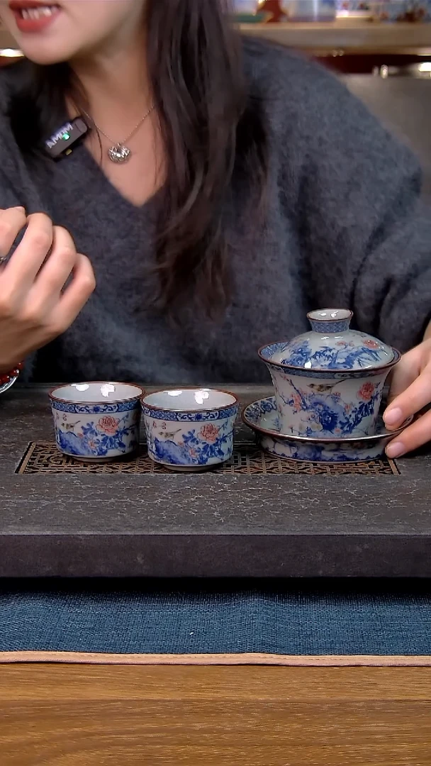 简装家用款3件套 老陶泥开片纹陶瓷茶具