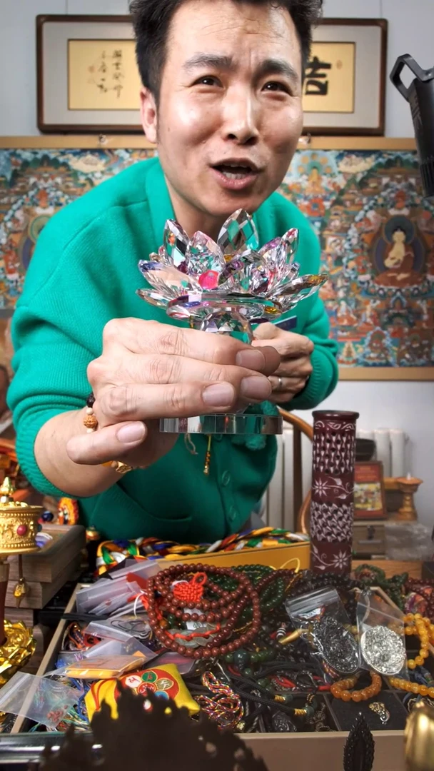 【闪购商品】装裱画莲华灯一对-与实物略有不符介意者勿拍