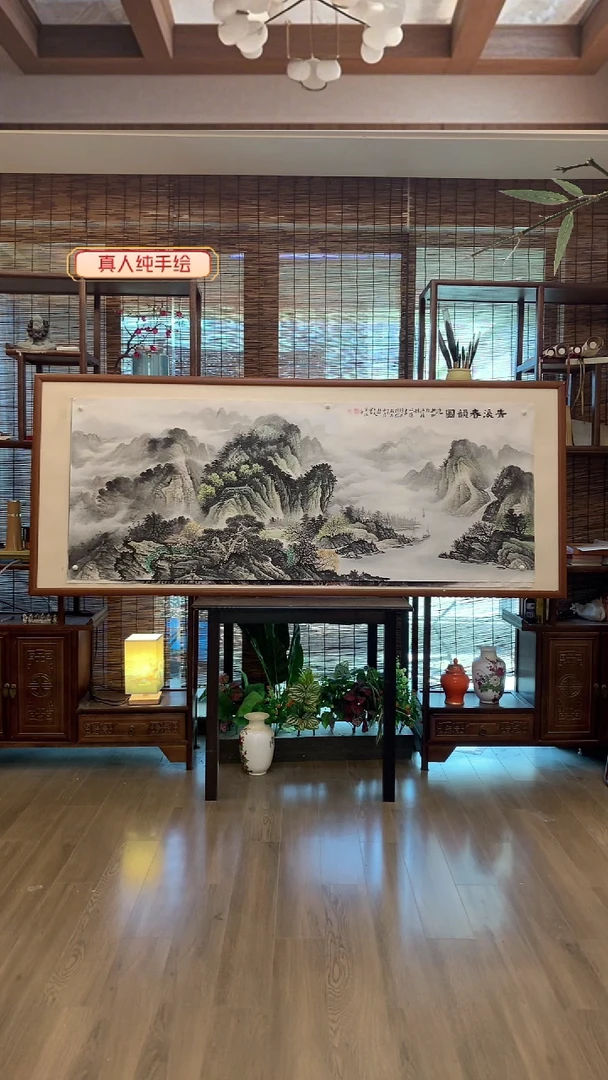 国画国画纯手绘纯实木205*85cm