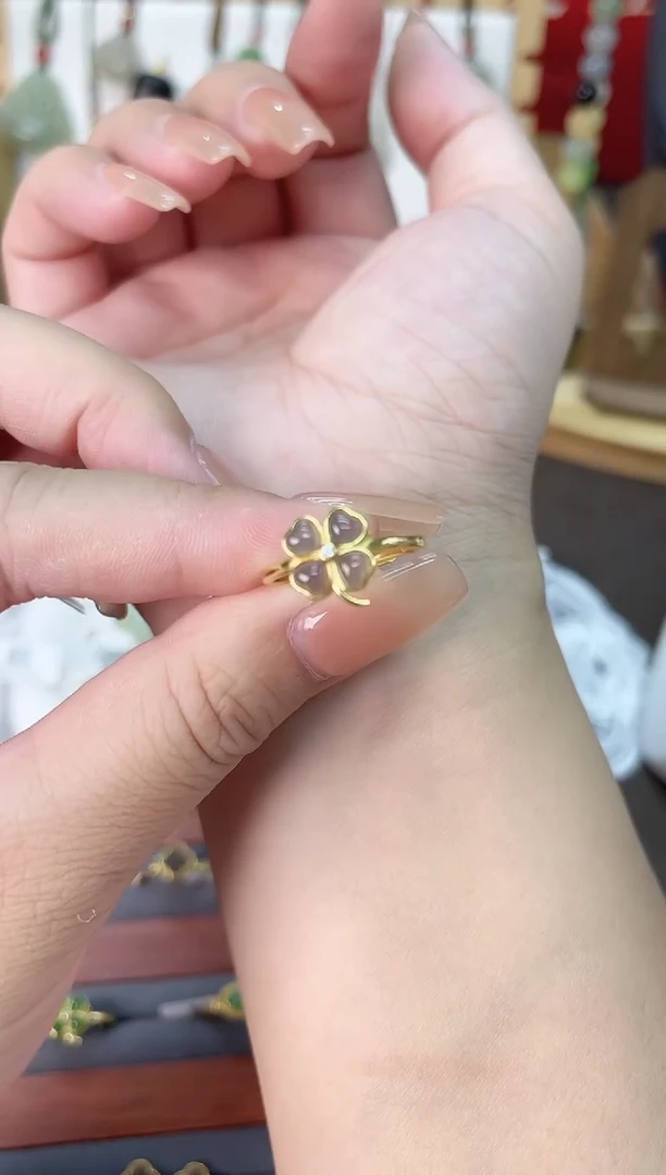 银S925镶嵌戒指和田玉ys