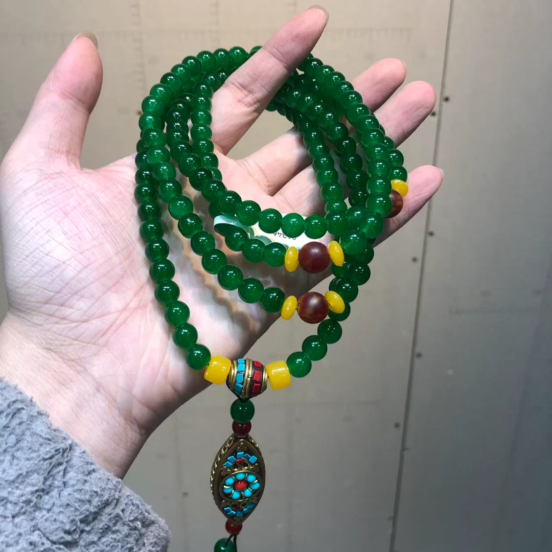 绿色多圈手串无礼盒S1346